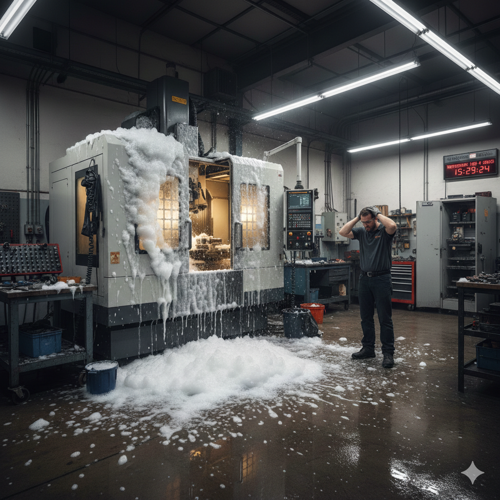 Kühlschmierstoff schäumt